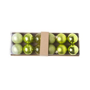 Cosy @ Home Kerstbal Set12 Groen Rond Pvc 0x6xh6 Types